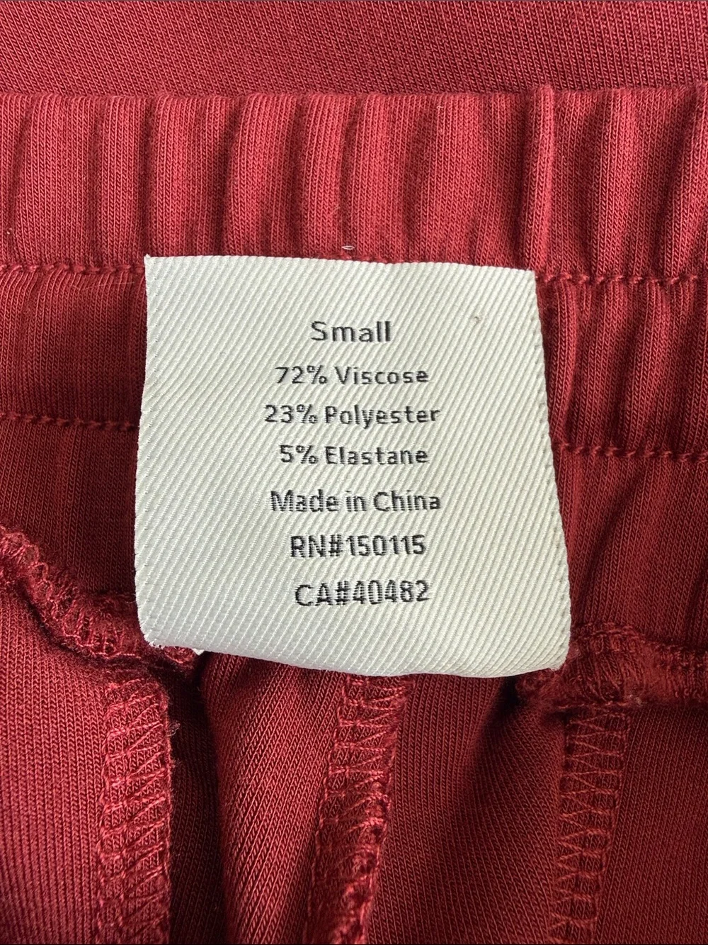 Varley Small Jogger Slim Pant 25 Womens Doublesoft Maroon Burnt Canvas